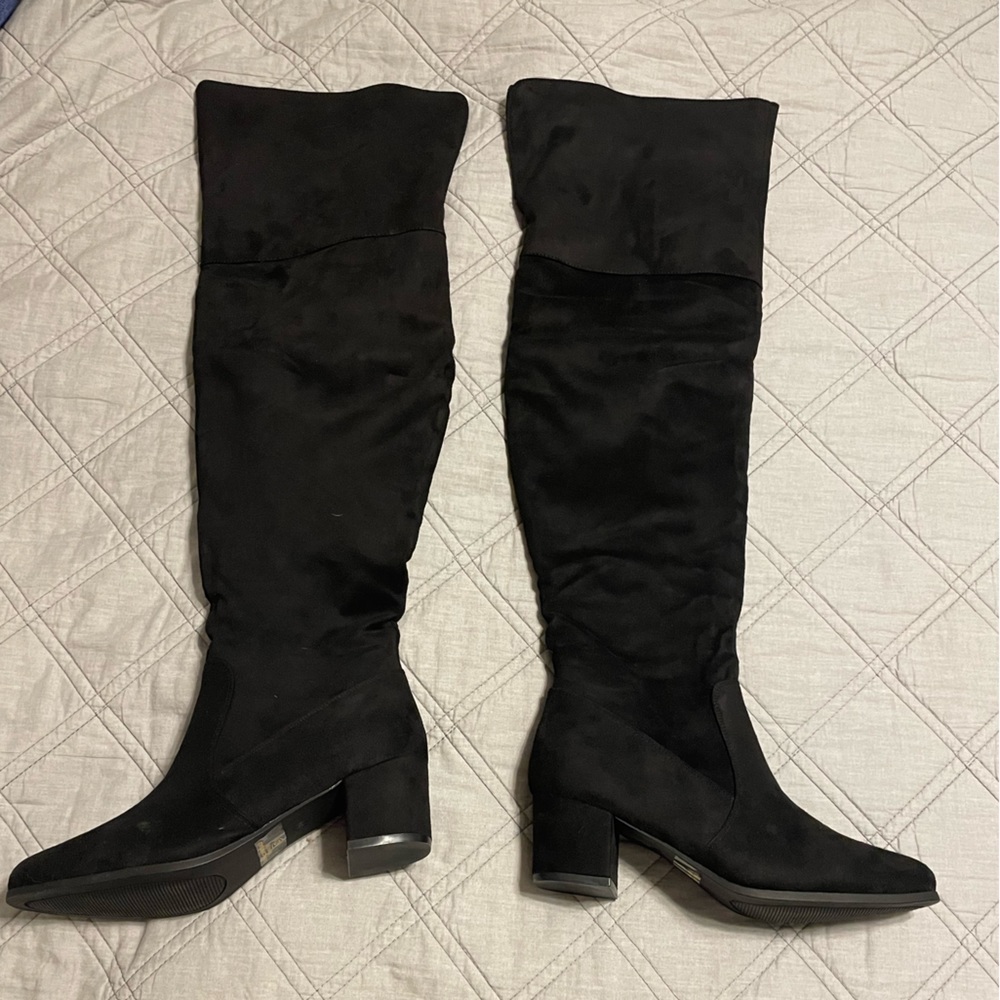 Nature Breeze black thigh high boots
